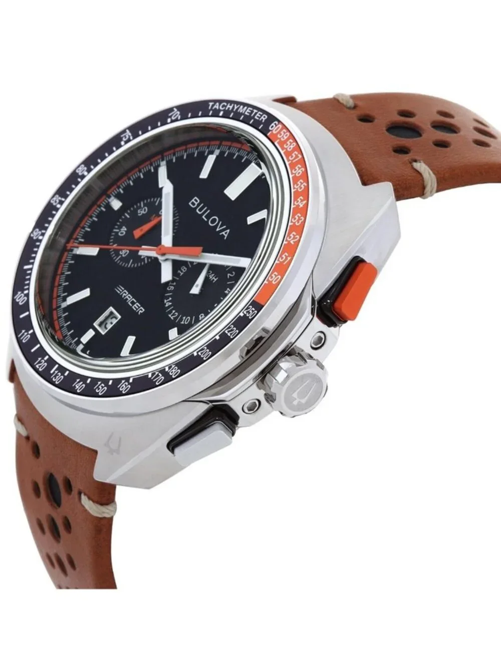 NWT Bulova Racer Chronograph Quartz Black Dial Men's Watch